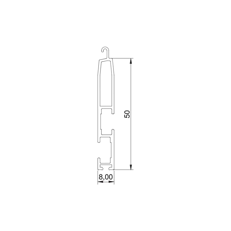 50 mm İç Dış Kilitli Alt Parça (39 mm Lameller İle Kullanılır)
